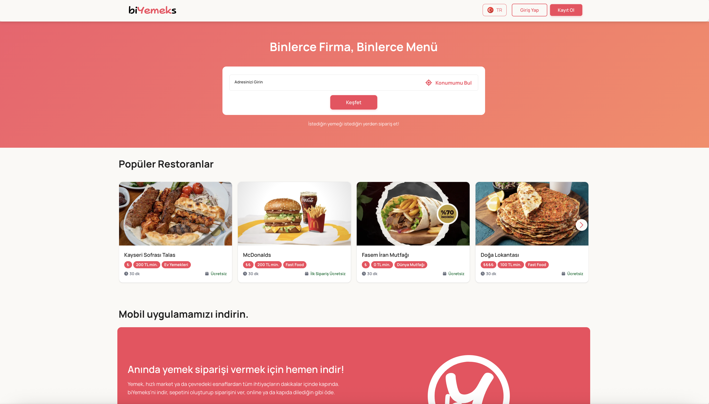 AI Destekli Raporlama ve Stok Analizli Çok Satıcılı Yemek Sipariş Platformu